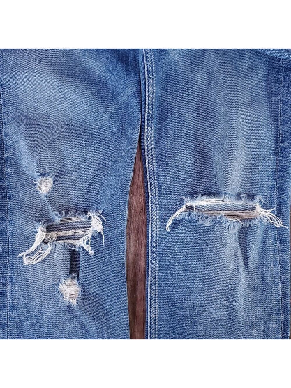 Mother Womens Size 27 The Tomcat Play Like A Pirate Straight Leg Jean Distressed - Picture 8 of 16